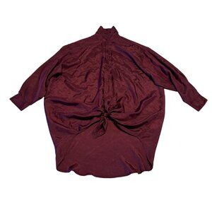 Mes Demoiselles Dorian 100% Silk Short Sleeve Knot Front Top Women's Size FR 40